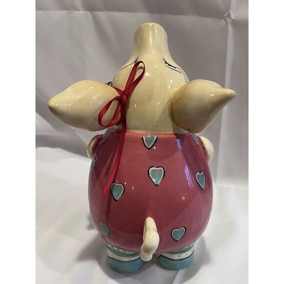 Pig with Heart I Wuv You Heart Shirt Valentines Day Blue Sky Clayworks New - Picture 6 of 6